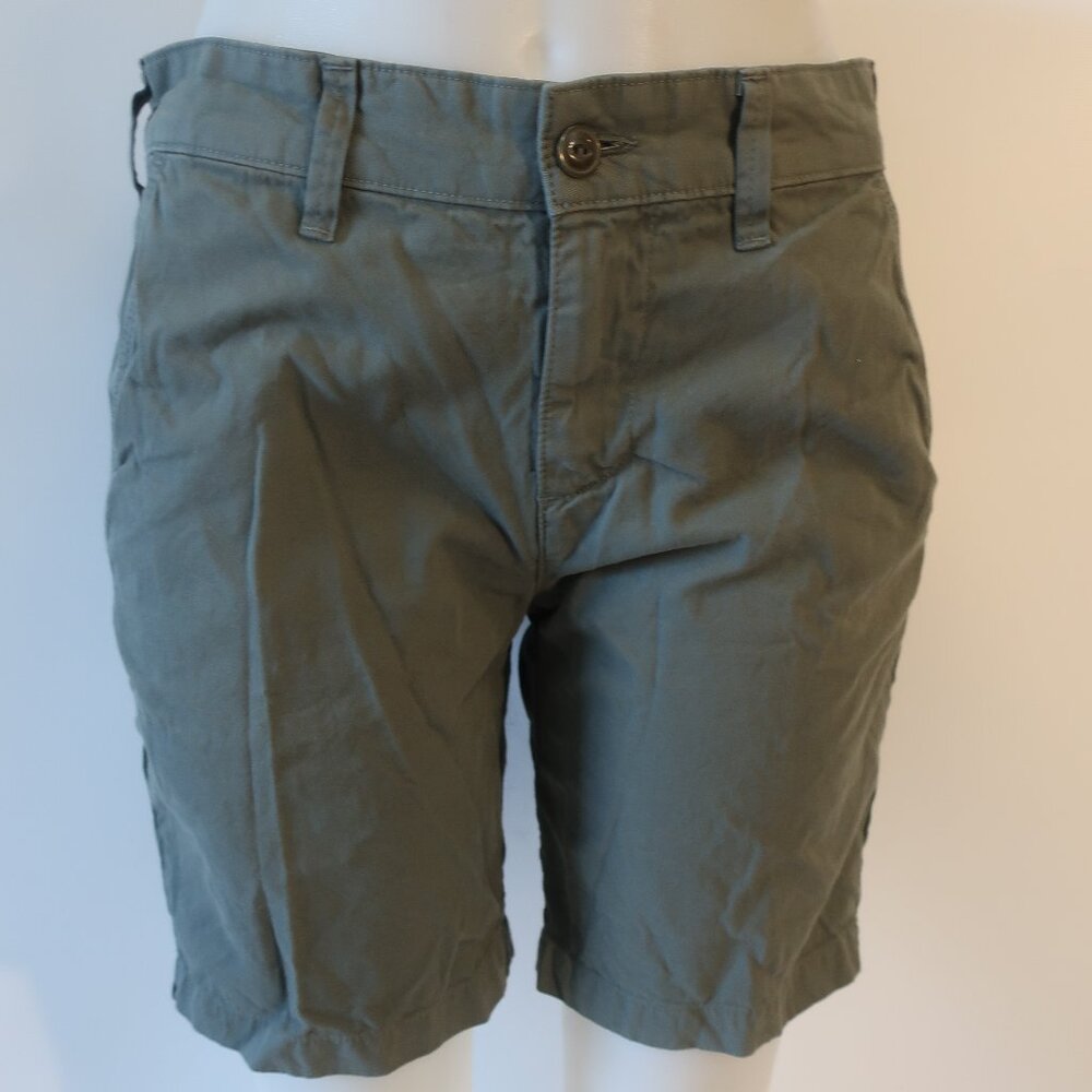 Mens Sku Army Olive Green Flat Front Shorts 29